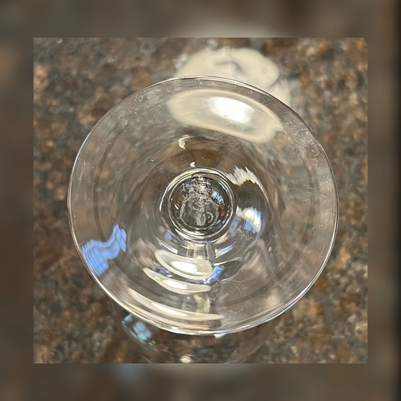 Lenox Platinum Double Rimmed Floral Etched Crystal Wine Glass Set of Four - Picture 6 of 6